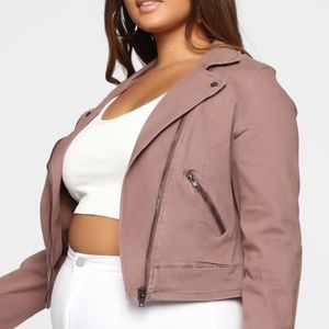 Mauve Motorcycle Style Jacket